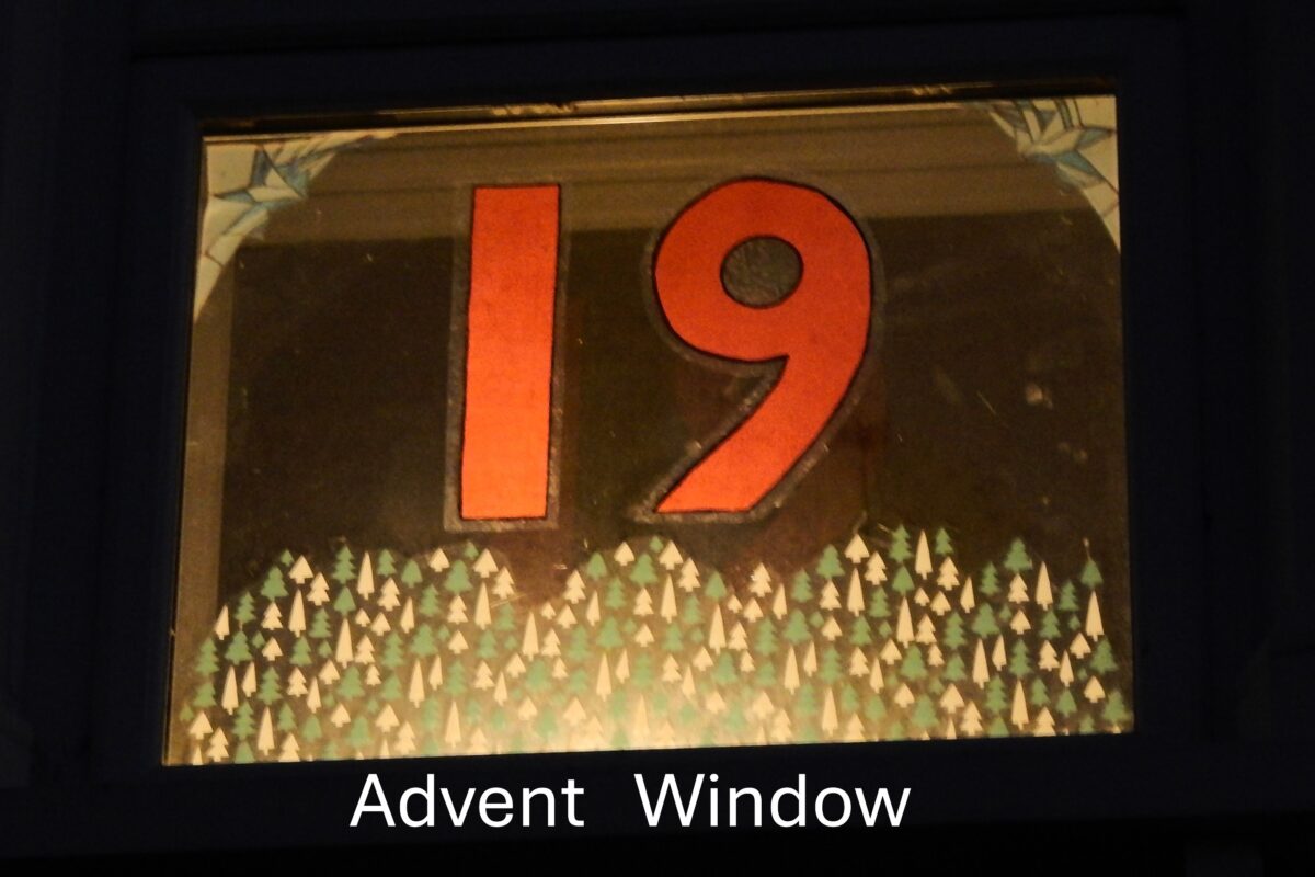 no. 19 advent window in Forest Gate