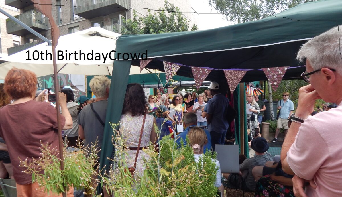 image of 10th anniversary party at Forest Gate community garden on the 28th June 2026